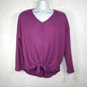 Style & Co Plus Size Waffle Knit Thermal Sweater